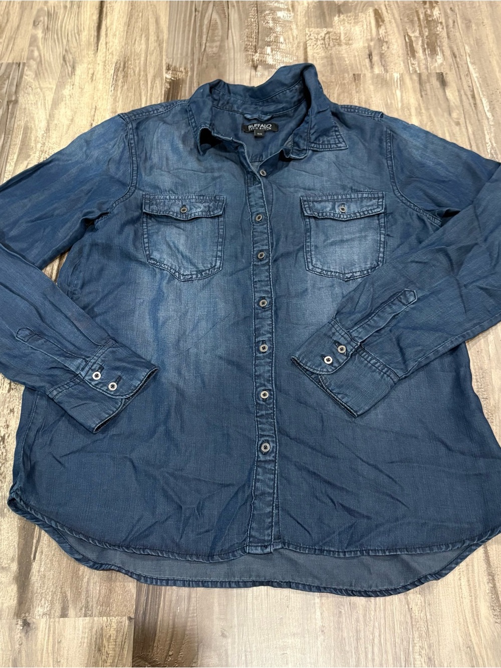 Buffalo David Bitton Soft Lightweight Denim Shirt Womens M - Picture 1 of 9